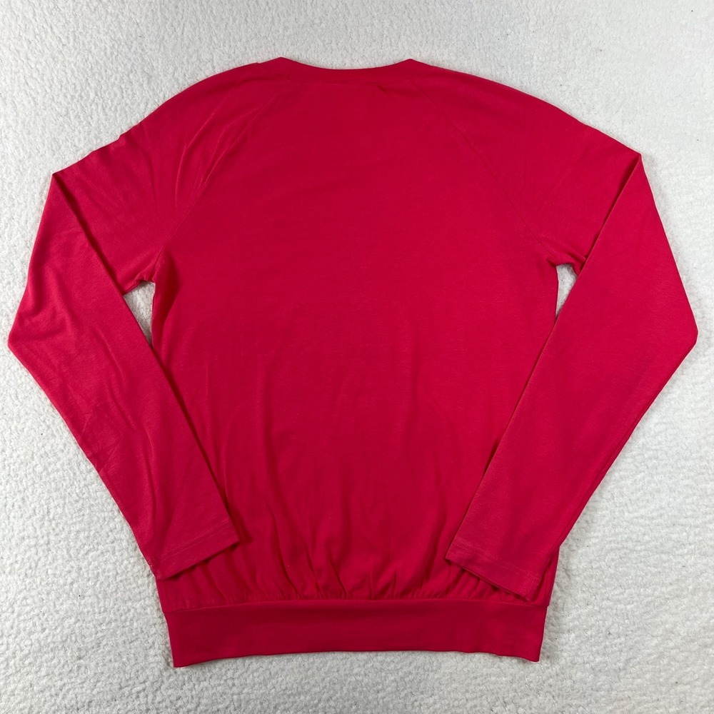 Lacoste Womens Long Sleeve Crew Neck T-Shirt Deep Pink US Size M (EU/6) VTG NWT - Picture 2 of 10